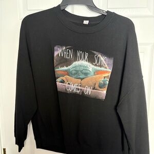 Black Baby Yoda Sweater